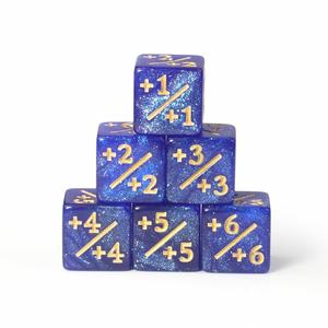 Dado de conteo acrílico brillante de 12 mm con números de +1 a -1 para juegos de rol y accesorios de juegos de mesa - Product Image 2