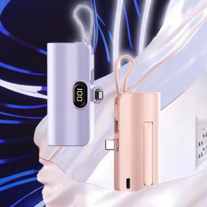 Usine Super Mini <span class=keywords><strong>Portable</strong></span> Capsule 5000mAh Type C Affichage LED <span class=keywords><strong>Chargeur</strong></span> Mobile 10W Sortie Power Bank pour iPhone pour <span class=keywords><strong>Samsung</strong></span> - Product Image 3