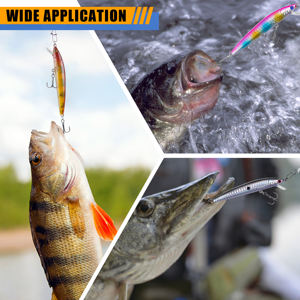 Lot de 8 leurres méné pour la pêche au bar, appâts durs pour truite, poisson-chat - Product Image 6