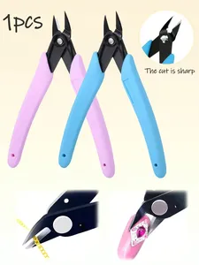 1pcs Stainless Steel Nail Art Scissors, Rhinestone Remover, Nail Art Decorations Removers, Diagonal Pliers, Nail Cutter Manicure - Product Image 1