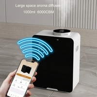 Montage mural 1000ML grande machine de diffuseur d'huile essentielle sans eau HVAC parfum application mobile alimentation électrique pour usage domestique hôtel