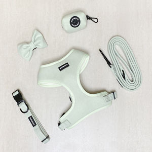 Harnais et laisse pour chien BOBO&YOYO, luxe, logo personnalisé, maille respirante, boucle en tweed réglable, ensemble collier pour chiens - Product Image 5