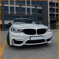 Para BMW Serie 3 GT F34 2013-2020, Actualización de Faros Delanteros Bi-LED con Proyector, Diseño Serie 5, Marco Láser Azul, Conjunto de Lámparas Delanteras