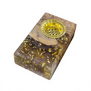 Quemador de Incienso Imperial Crescent Haven, Hecho a Mano con Resina Epoxi y Madera de Acacia, Soporte Artístico para Oud, Decoración para Regalo de Eid - Product Image 1
