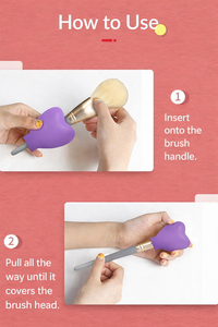 Protector de Brochas de Maquillaje en Forma de Corazón, de Silicona, Antipolvo, Personalizable, Venta Caliente - Product Image 5