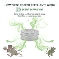 Crème répulsive anti-rongeurs à libération lente, formule végétale personnalisée en usine, en conserve parfumée, vente en gros, pour le contrôle des nuisibles domestiques