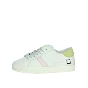 D.A.T.E. Sneakers da Ragazza Bianche e Gialle in Tela, Scarpe Trendy J381 HL VC HY2 - Product Image 1