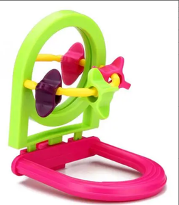 Pájaro de juguete loro con una estación de espejo poste roer juguetes aburrimiento - Product Image 2