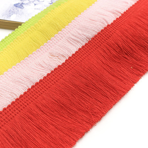 Tua 4Inch Rộng 10Cm Cotton & <span class=keywords><strong>Polyester</strong></span> Độ Kiên Trì Cao Trang Trí Fringe Trim Cho Đám Cưới Dresses DIY Đèn Màu Rèm Cửa - Product Image 2