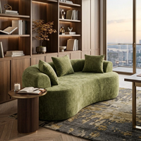 Modernes Minimalistisches Chenille-Stoff Modulares Sofa-Set Komprimiert Vakuumverpackt Geschwungenes Design für Apartment Einkaufszentrum Hotel Villa Wohnzimmer