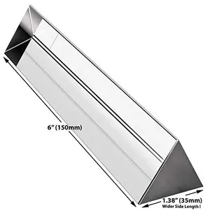 Hbl Crystal 6 Inch Optical Glass Triangular Prism For Teaching Light Spectrum Physics And Photo Photography Prism
