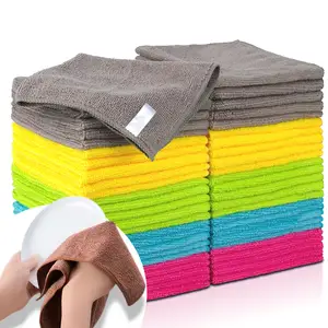 超细纤维布清洁抹布清洁毛巾，配有各种柔软的高吸水性无条纹布清洁