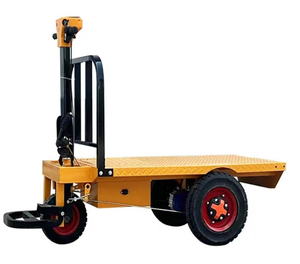 Construction With Wheelbarrow Hand Push Flat Car Tire Carts & <b>Trolleys</b> Chinese Flatbed Transport <b>Trolley</b> Cart Construct - Product Image 5