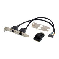 Kartu Jaringan Industri Mini PCI-Express I350-T2 Dual Power Ports RJ45 Gigabit Wired LAN Server untuk Kontrol Industri, Tersedia dalam Stok