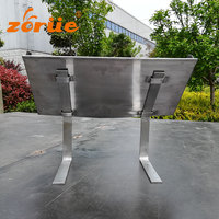 Nouveau présentoir de ruche en acier inoxydable d'apiculture avec cadre en nid d'abeille plateau de couverture ouvert pour le miel qui coule Garantie 1 an