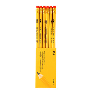 Jaune HB École primaire Croquis <span class=keywords><strong>Dessin</strong></span> Écriture quotidienne Crayons en bois avec gommes - Product Image 2