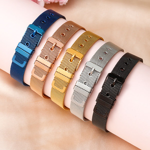 Cinturino in maglia milanese di super qualità in acciaio inossidabile con fibbia ad ardiglione per orologi <span class=keywords><strong>DW</strong></span> da uomo e da <span class=keywords><strong>donna</strong></span>, 10-22mm - Product Image 2