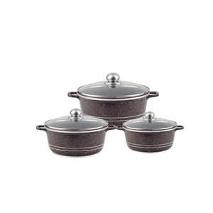 UCCLIFE Lot de 6 casseroles antiadhésives au design classique 32 36 40 pots à soupe de grande taille avec couvercle en verre compatible avec les poêles à induction - Product Image 2