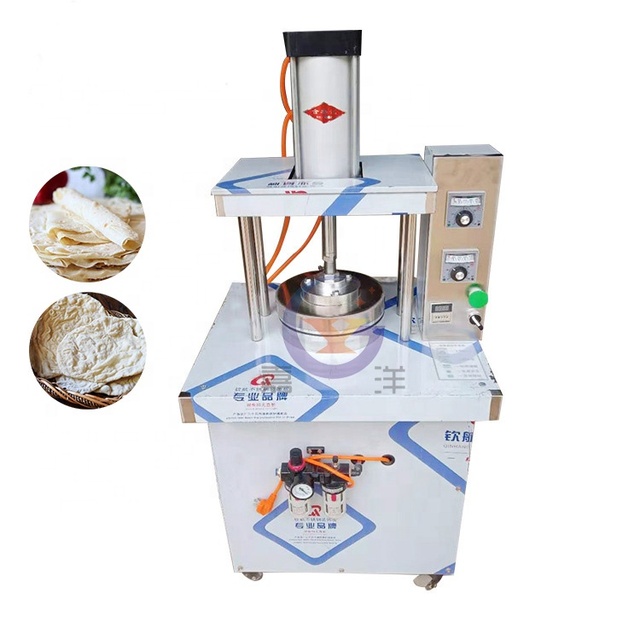 Automatic Commercial Pneumatic Dough Flattener Chapati Making Machine Pancake Forming Pressing Machine