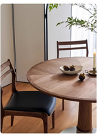 Table et chaises de salle à manger de style italien luxueux et simple, table en ardoise avec structure en bois, meubles de salle à manger pour hôtel et villa