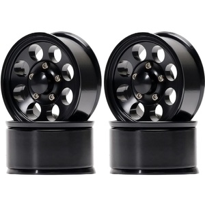 Jante de roues Beadlock en métal 1.55 pouces personnalisée pour voiture sur chenilles 1/10 RC D90 TF2 <span class=keywords><strong>Tamiya</strong></span> CC01 CC02 LC70 LC80 pièces de mise à niveau (argent) - Product Image 6