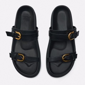 ZA Tendance Mode Été 2024 Nouvelle Pantoufle Joker pour Femme Grande Taille Transfrontalière Bout Rond avec Semelle en Caoutchouc En Stock - Product Image 3