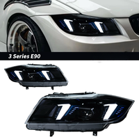 Conjunto de Faros Delanteros para BMW E90 05-12, Modificados con Nuevos Faros LED, Luces de Circulación Diurna e Intermitentes