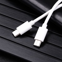 Câble de charge et de données USB-C vers USB-C double port, 1m/2m, en PVC, à charge rapide, durable, résistant à la flexion, haute qualité