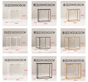 Fabrik Großhandel benutzer definierte einfache transparente faltbare PET PVC Tote Kunststoff verpackung Geschenk boxen mit Griff