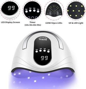 Lámpara UV LED de 120W para Curado de Esmalte en Gel con 4 Temporizadores, Asa Portátil, Gran Espacio y Sensor Automático - Product Image 3