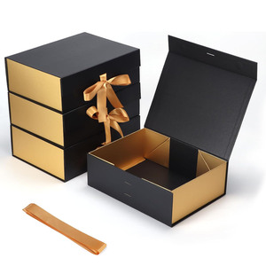 Cajas rígidas con tapa plegable Lury con logotipo personalizado OEM, caja de regalo colorida, caja magnética negra - Product Image 6