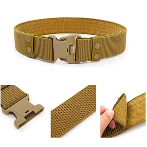 เข็มขัดผ้าใบต่อสู้เข็มขัดกีฬายุทธวิธีพร้อมหัวเข็มขัดพลาสติกปรับได้เข็มขัดกลางแจ้งมีห่วงและตะขอคาดเอวล่าสัตว์ - Product Image 2