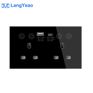 Langyeao 147Mm Tuya <span class=keywords><strong>Wifi</strong></span> Smart Plug Alexa Google Integreerbaar Universeel 16a Stopcontact 1 Usb 1 Type C Abs Afstandsbediening <span class=keywords><strong>Timer</strong></span> - Product Image 1