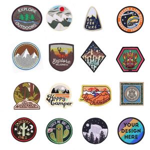 Wholesale Suppliers Brand Embroidery <b>Patch</b> for Hat Jacket Designs Badges Fabric <b>Sewing</b> Iron <b>on</b> Embroidered <b>Patches</b> Custom Logo - Product Image 1