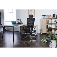Chaise de Bureau Ergonomique JNS 801 en Maille 3D Réglable pour Mobilier Commercial, 1 Pièce, Aluminium Moderne, Vérin à Gaz Classe 4, Garantie 5 Ans en Option