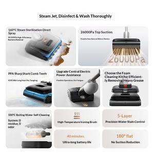 Nouvelle laveuse de sol sans fil CN Mijia 5 Pro 160 ° Aspirateur vapeur C Steam Sanitizer 26000Pa, aspiration électrique, sans fil, aspirateur humide et sec - Product Image 6