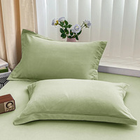 Taie d'oreiller, taies d'oreiller en polycoton de 48cm x 74cm, forme carrée à motif simple et double pour usage domestique, rayure de 2cm