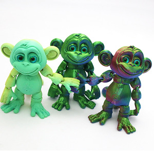 Figurine de singe imprimée en 3D, multi-articulée, amusante et abstraite, pour la décoration de la maison ou du bureau, accessoires, cadeau unique pour enfants - Product Image 5