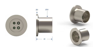 Conector Circular de Termopar al Vacío KF25, Sensor Tipo Cuchilla de 4 Pines, Enchufe de Aviación 125 ℃   Resistencia a Altas Temperaturas - Product Image 5