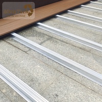 Plancher de terrasse en bois composite WPC extrudé anti UV écologique et résistant au feu sans écart