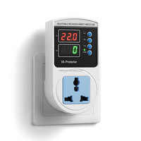 NOUVEAU Protecteur de surtension et de sous-tension réglable 16A pour prise AC 220V 110V, protection contre les surtensions, prise UK, protection sécurisée