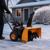 Souffleuse à neige thermique professionnelle automotrice avec démarrage électrique pour les travaux d'hiver sur les propriétés