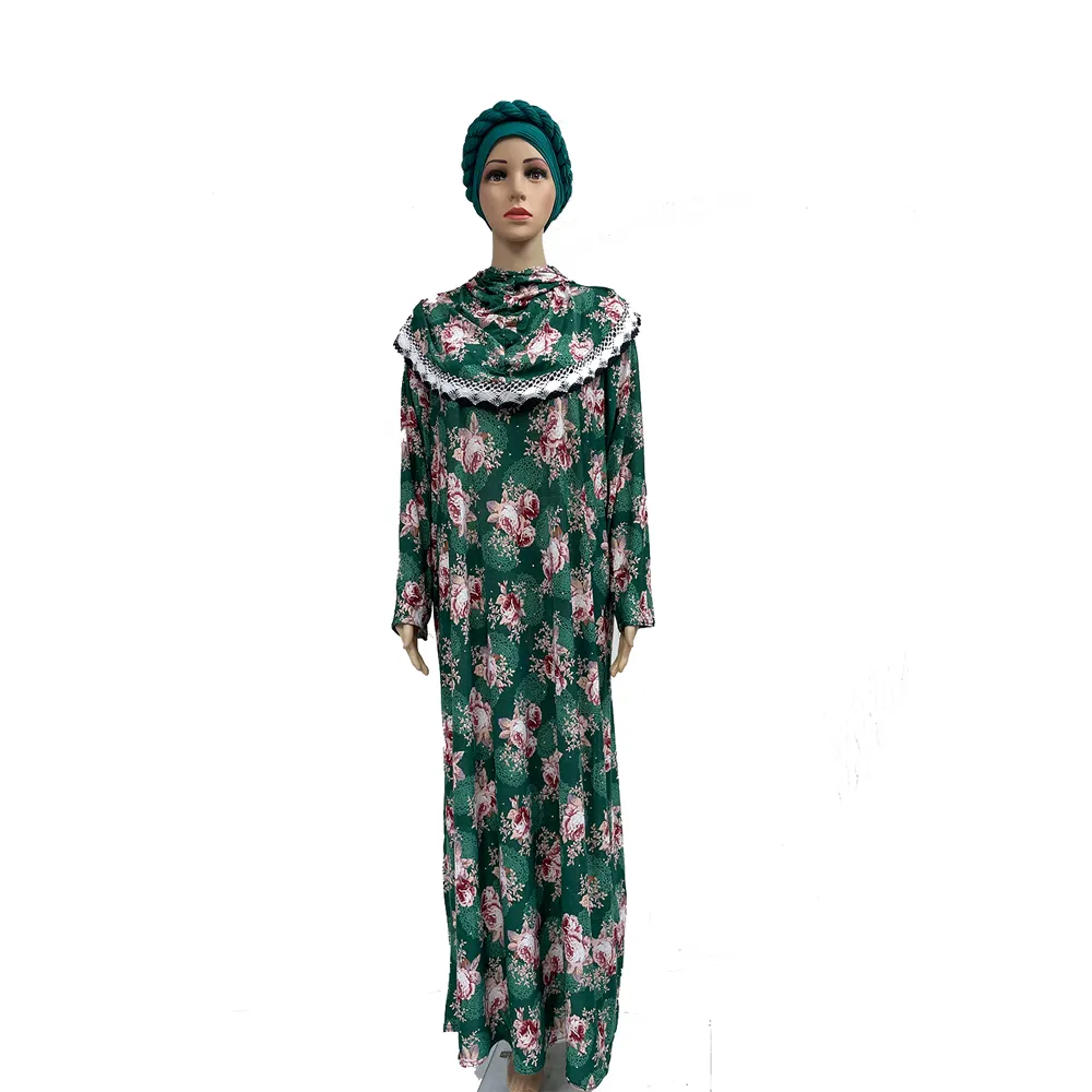 MC-1628 2022 In Hồi Giáo Sequins Abaya Hijabs Và Ăn Mặc Phụ Nữ Dashiki Thanh Lịch Mỏng Châu Phi Quần Áo Cộng Với Kích Thước Cầu Nguyện Quần Áo