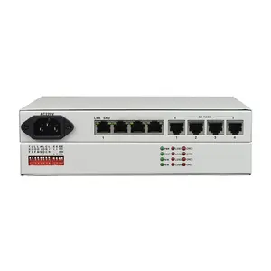 Konverter Ethernet 4E1 Eth ke cepat, konverter Ethernet 4 Port E1 G.703 murah