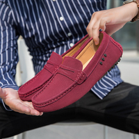 Chaussures décontractées pour hommes en gros, personnalisées, grandes tailles, chaussures bateau, mocassins Penny en peau d'alpaga, chaussures plates à enfiler, respirantes