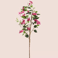 Fleurs artificielles en caoutchouc Bougainvillier pour la décoration d'événements en plein air, toucher réaliste, résistant aux UV, décoration de hall d'hôtel
