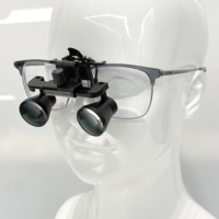 Flip-Up 3.0x Dental Loupes, Clip-On Binocular Magnifier, Adjustable Interpupillary Distance, Fits Prescription Glasses