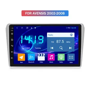 Autoradio 9 pouces DSP CARPLAY, 4 go + 64 go, Android 12, Navigation GPS, lecteur DVD, écran QLED, pour voiture Toyota Avensis 2002-2008