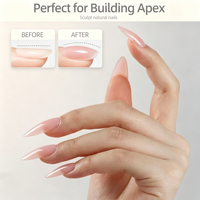 Gel dur sculptant rose clair de qualité salon, marque privée et OEM/ODM, pour la construction d'apex et la réparation des ongles, commande en gros