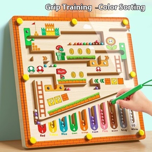 Juguete Montessori de Madera para Niños 2024, Laberinto Magnético de Colores y Números para Clasificar y Contar, Rompecabezas Hecho de Madera - Product Image 5
